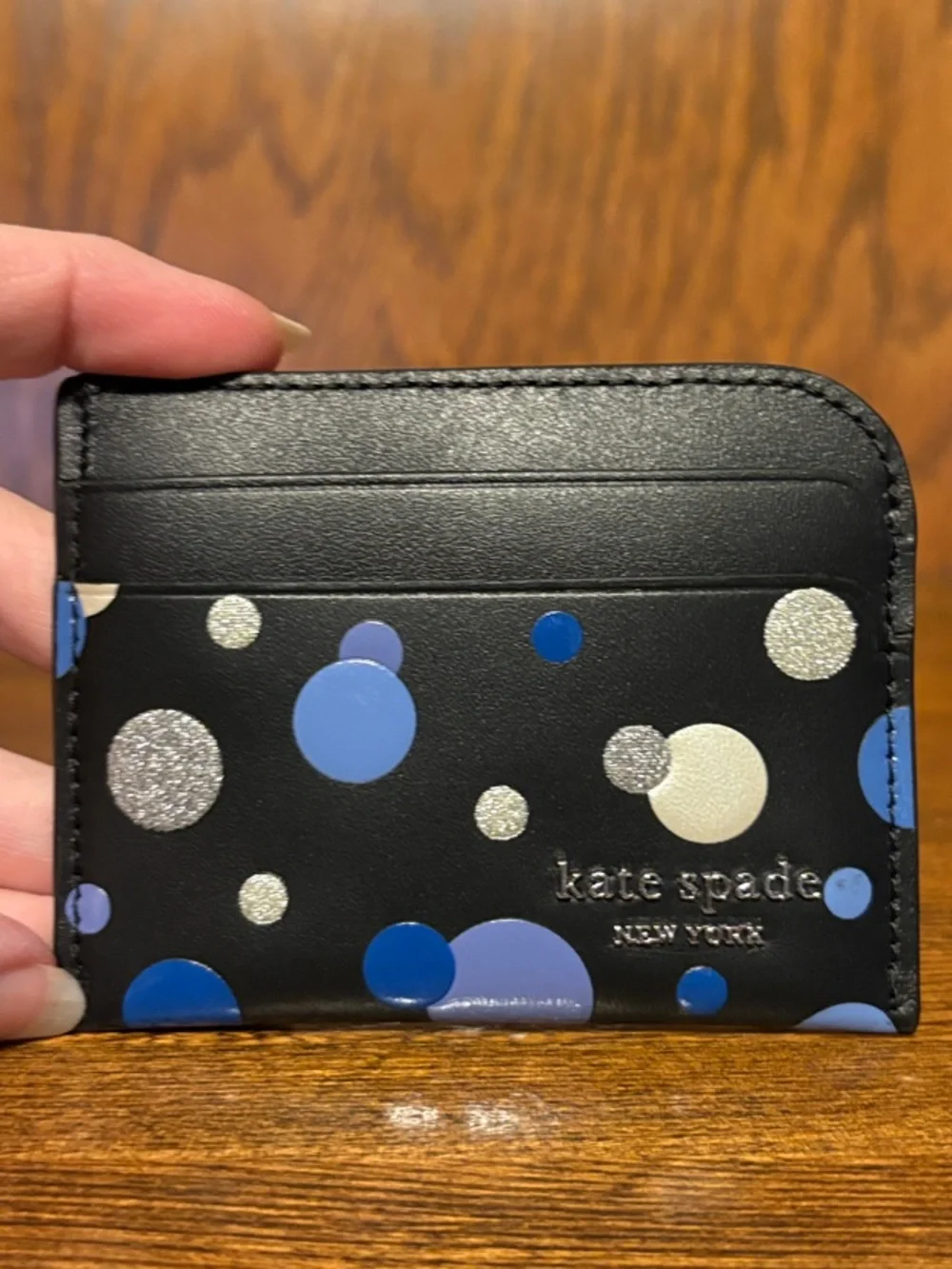 NWT-Kate Spade-SET-Space🔭Dot🪐Embossed-Devin-Sm Compact Wallet & Card Holder-$226